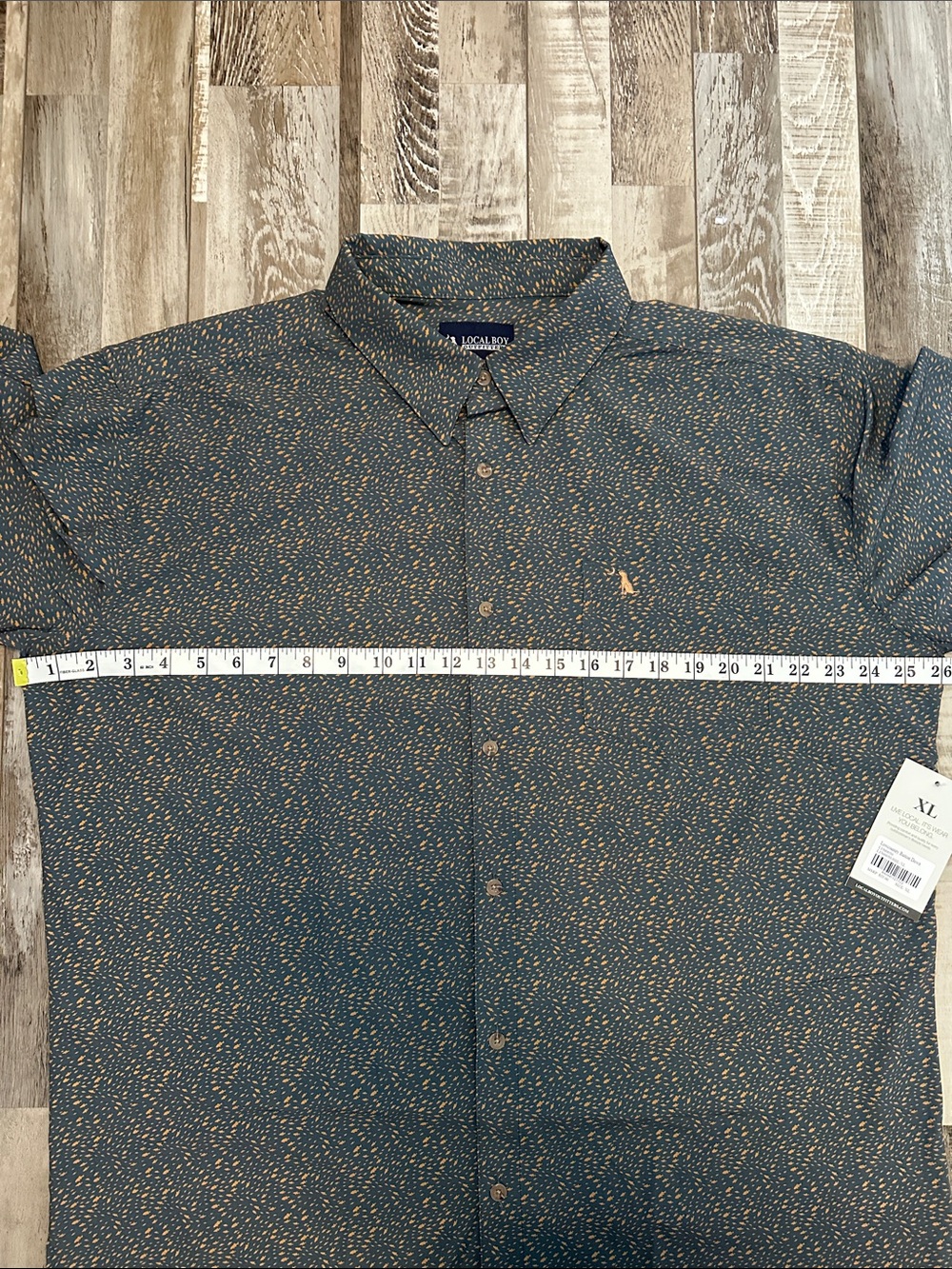 Local Boy Low-country Short-Sleeve Button-Down Shirt with Micro Fish Print - Picture 5 of 8
